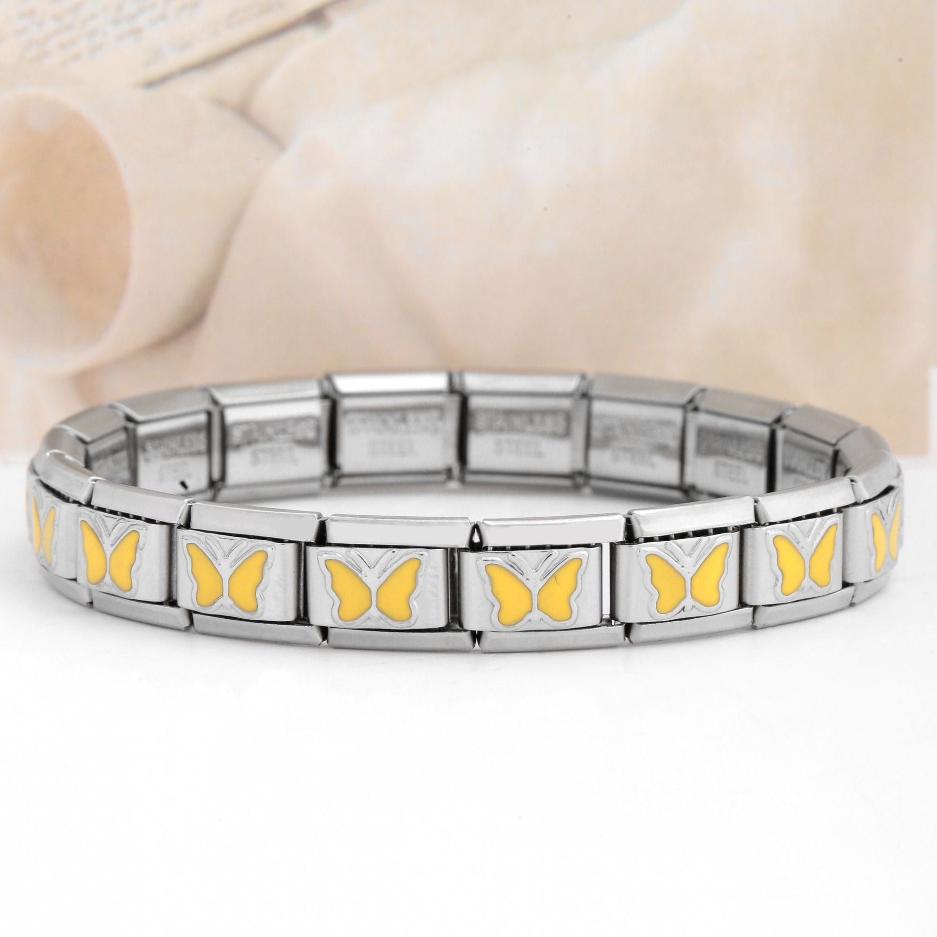 Wholesale Italian Charm Bracelet Stainless Steel Butterfly Series Bracelet Accessories Charms